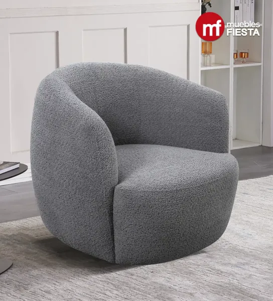 Sillon Estacionario Esmel K80172M-Man Giratorio (2041306#) |Fluffy Fossil