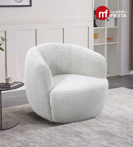 Sillon Estacionario Esmel K80172M-Man Giratorio (2041302#) |Fluffy River Rock