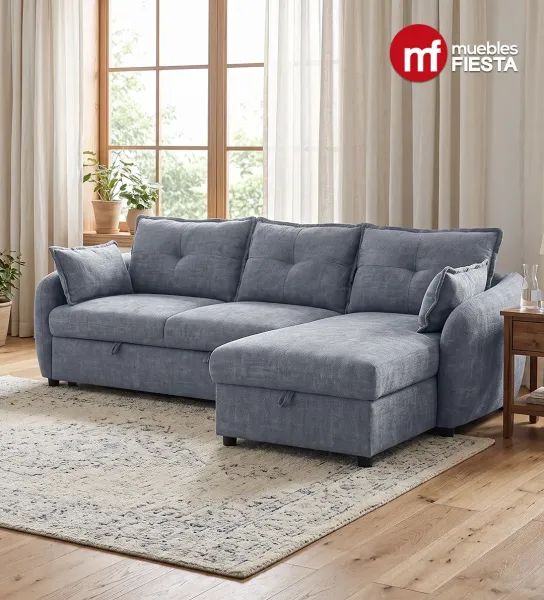 Sala Estacionaria Compacta Eloy en Color Gris Azulado