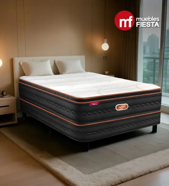 Set de Cama Simmons BackCare Copper Therapy  (Colchón + Base)