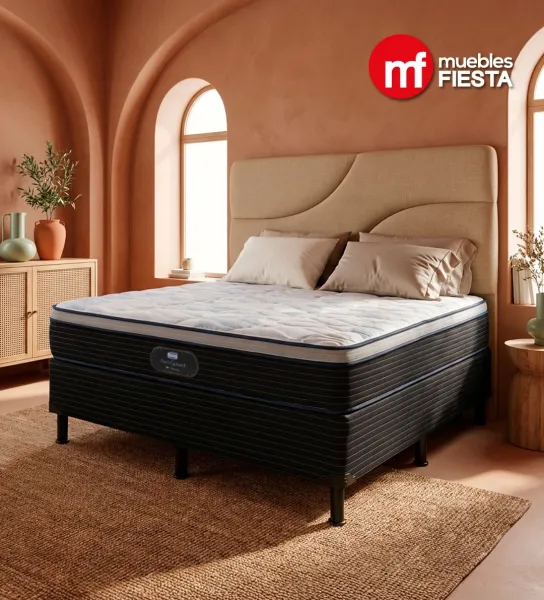 Set de Cama Simmons Back Guard Euro Extra Firm (Colchón + Base)